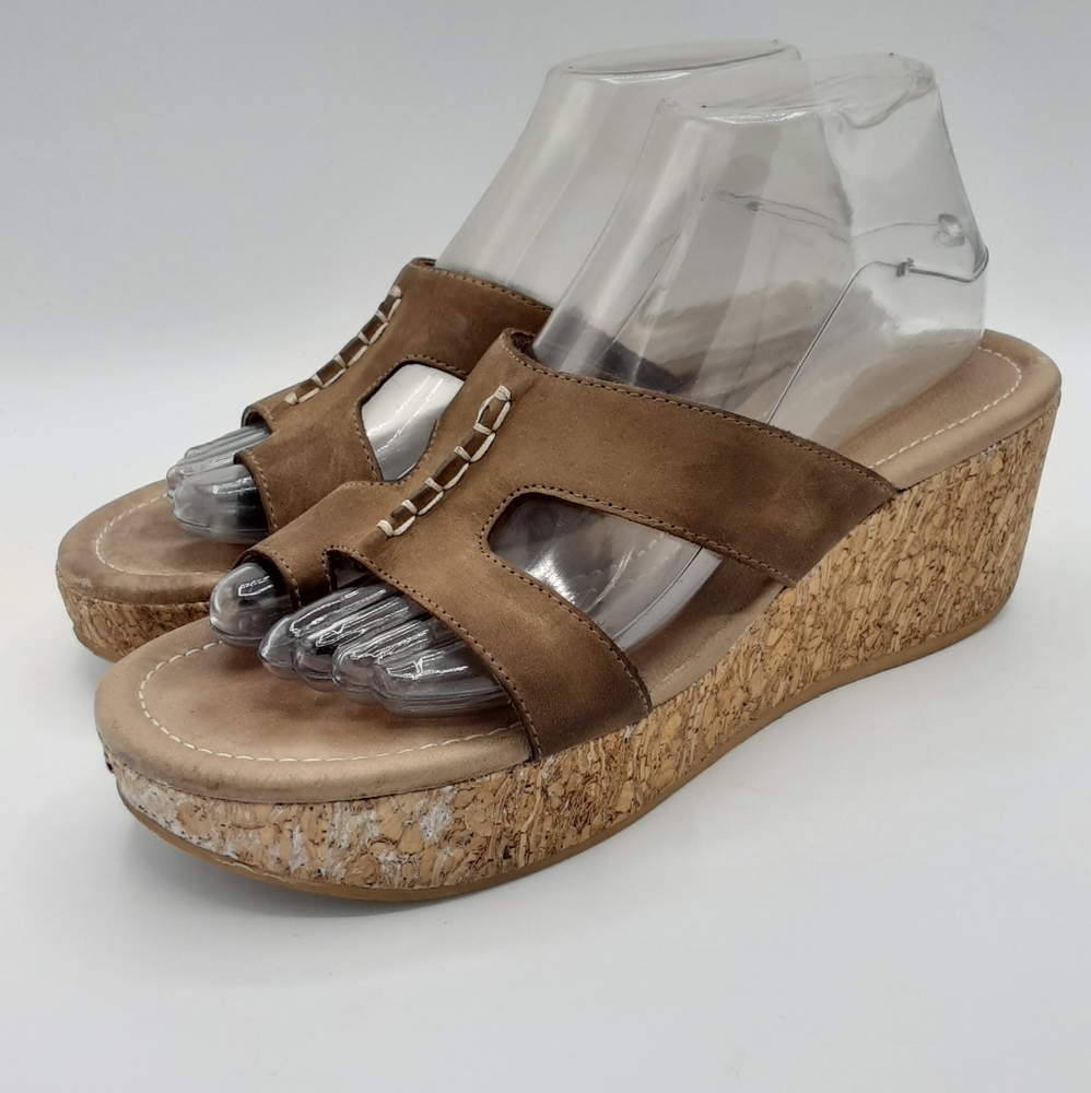Donald J. Pliner Shelee Low Wedge Cork Sandal.